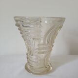 Vase Art deco molded glass