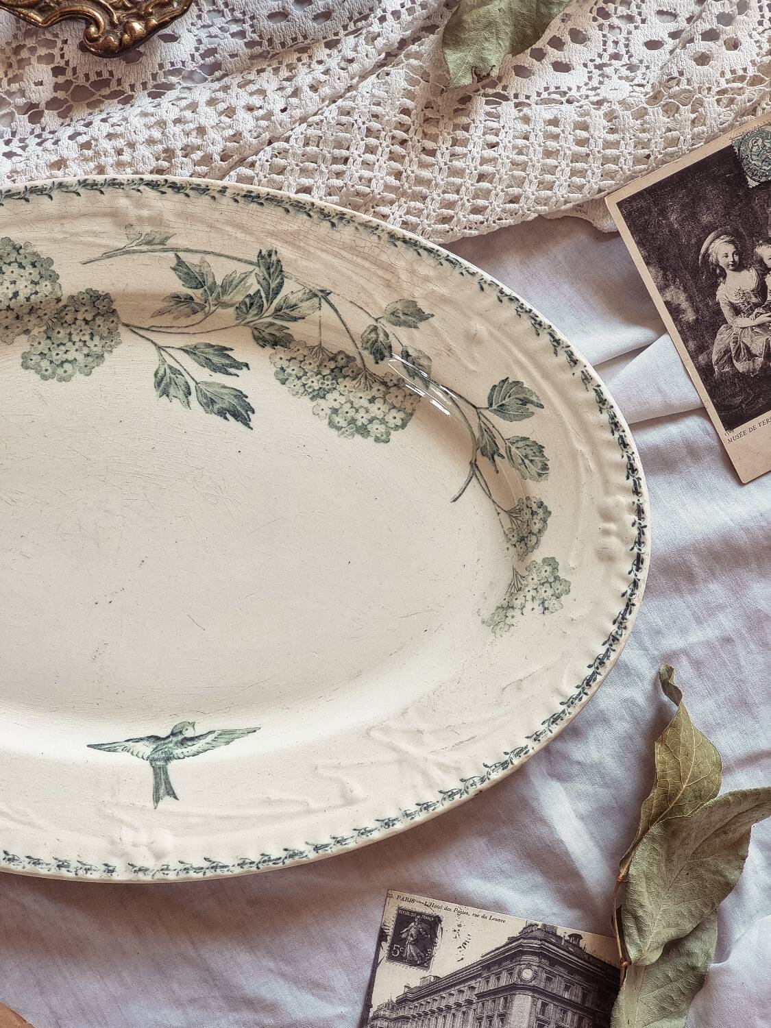 Large ironstone dish, Creil and Montereau