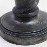 Serpent candlestick in pewter, early 20th century.