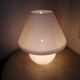 White glass mushroom lamp. Murano. 1970