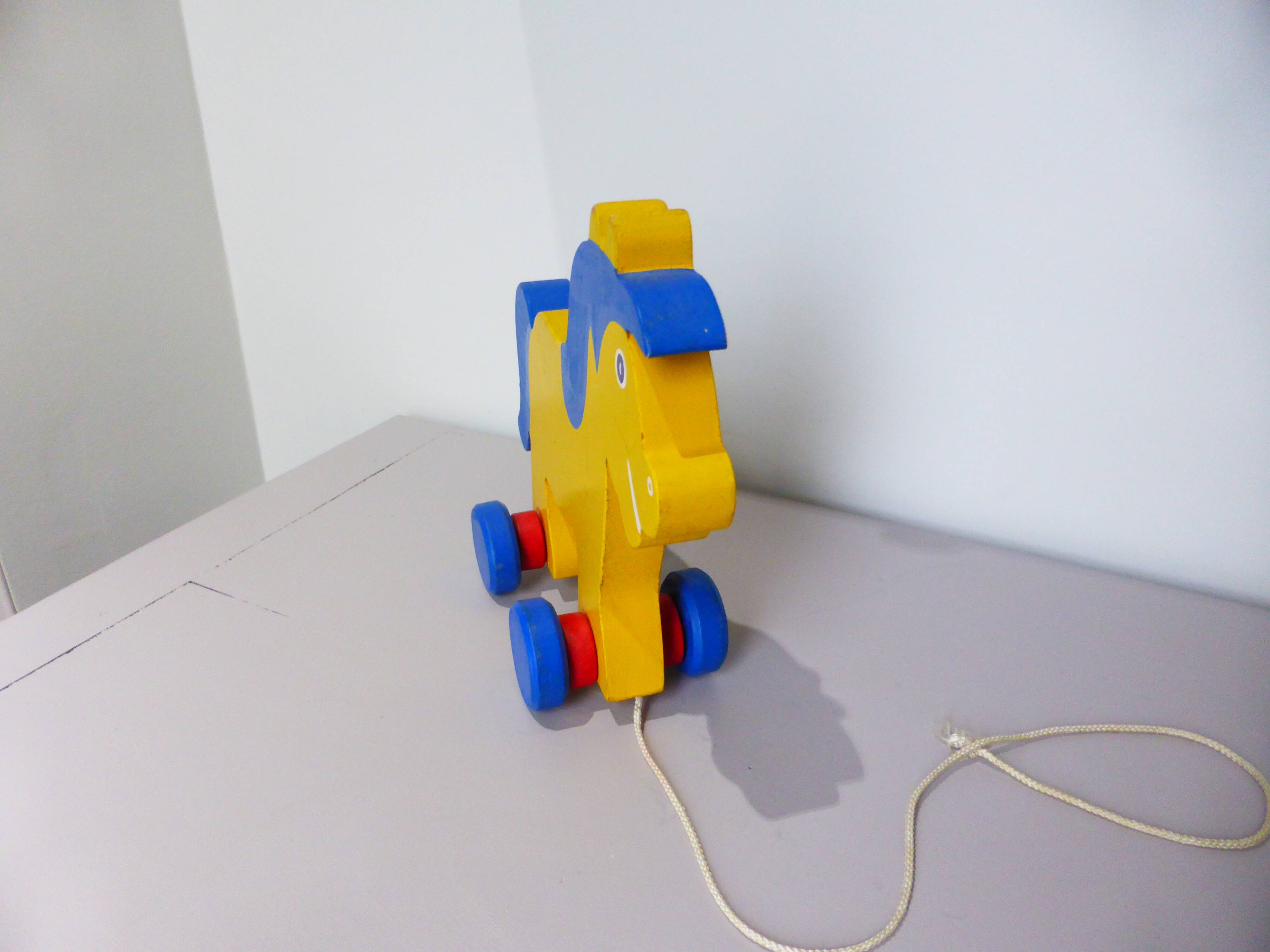 jouet en bois vintage à tirer