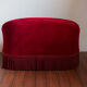 Red velvet bench