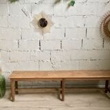 Old solid oak bench