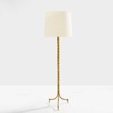 Maison Jansen floor lamp, gilded bronze foliage, circa 1950