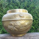 Cache pot en cuivre Art Nouveau