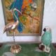Flamant rose en laiton 30 cm