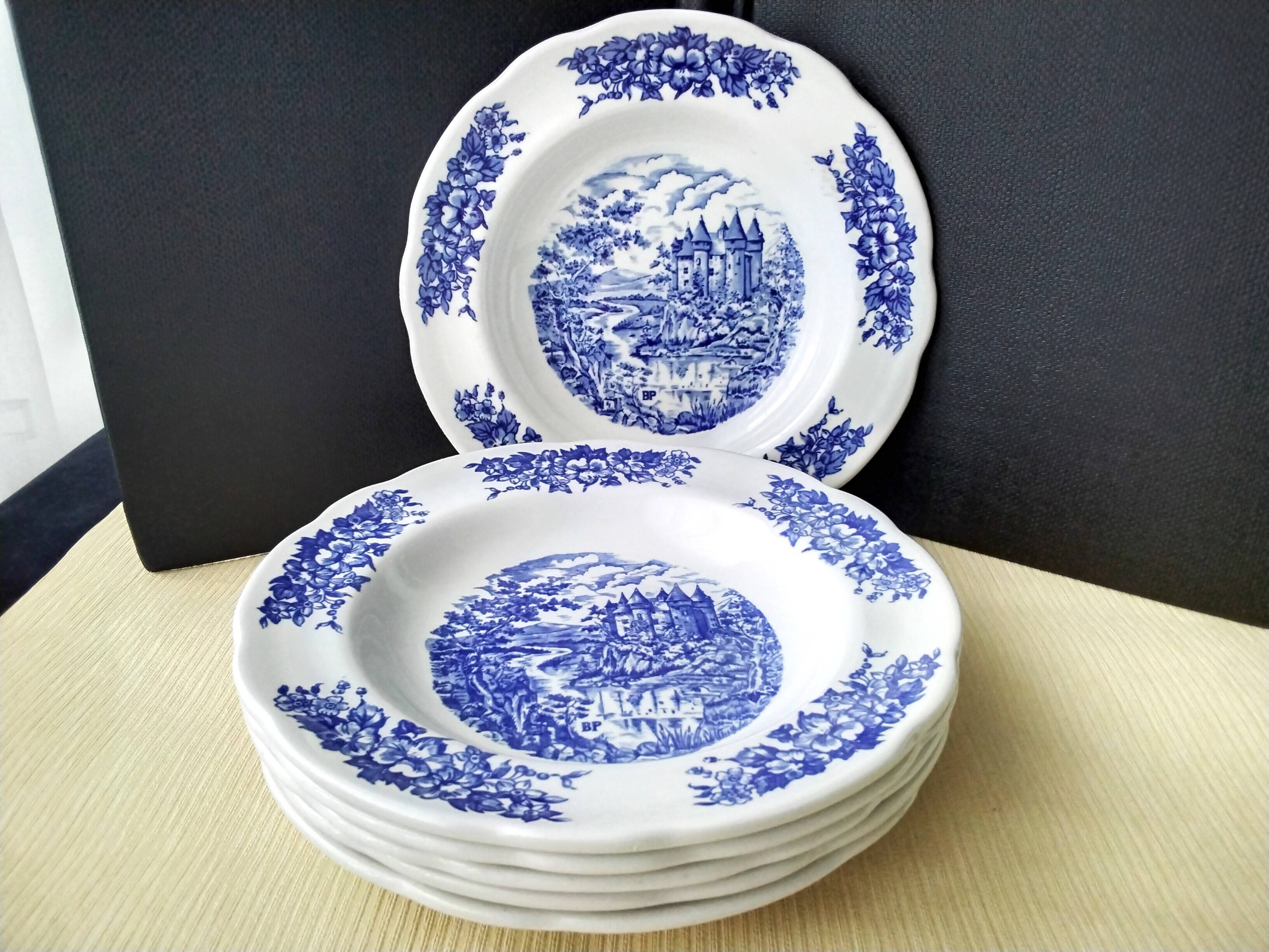 6 deep plates porcelain pyroplan