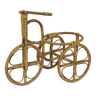 Joli support pour plantes en rotin Tricycle support pour plantes vintage