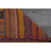 Vintage Turkish Hand-Knotted Wool Cotton Orange Kilim Area Rug 151x153