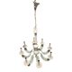 Vintage chandelier 8 lights – provenance Baguès Paris – lacquered metal & leaf decoration