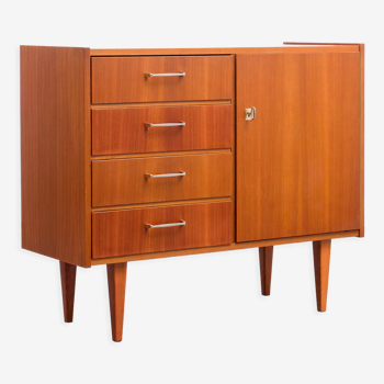 60s chest of drawers, walnut, restored, 90cm