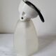 Art deco wall lamp in porcelain and glass