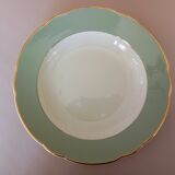 Plat creux Villeroy & Boch Mettlach céladon et or