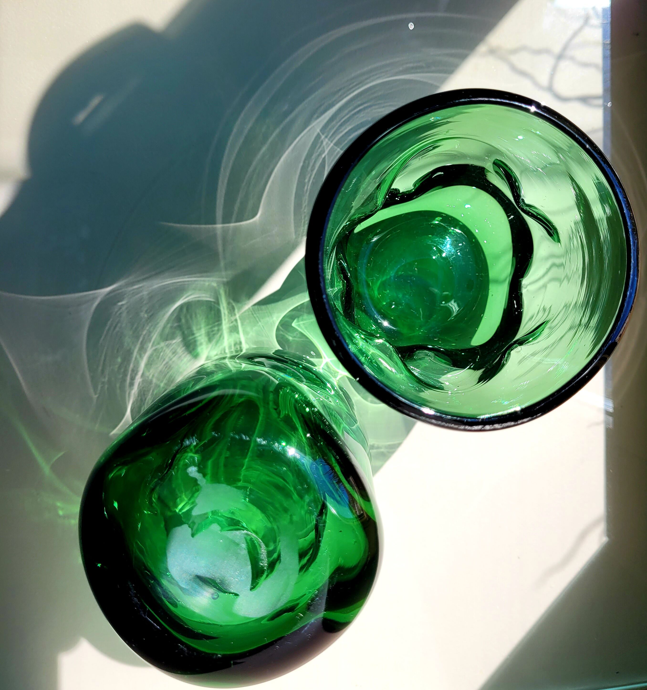 Vintage blown glass cups from the 50/60s