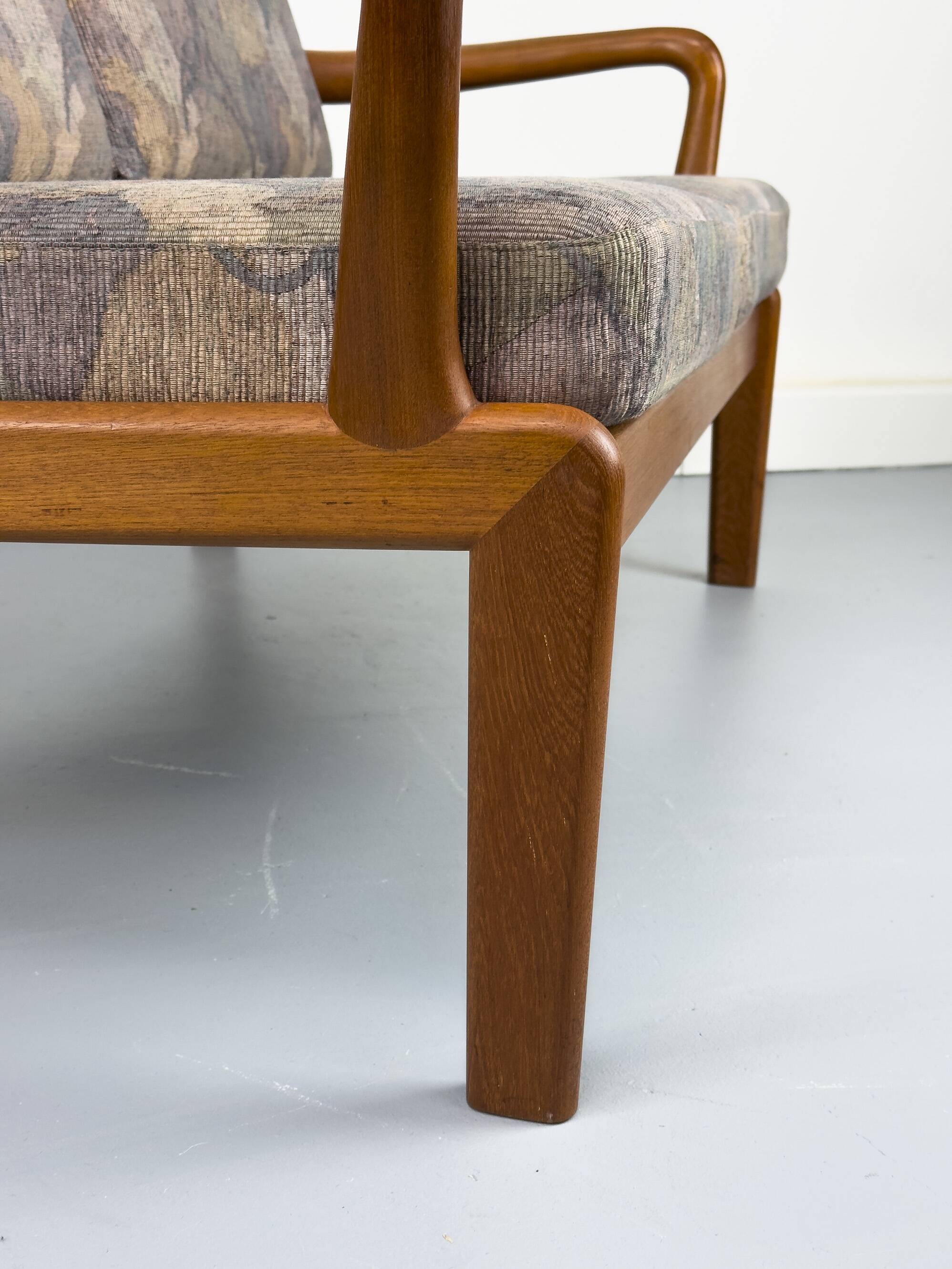 Canapé deux places vintage Senator en teck par L. Olsen, années 1970