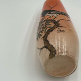Enamelled decorative vase signed GEM