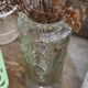 Transparent glass vase
