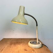 Beige industrial gooseneck table lamp, 1960s