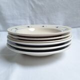 Vintage blue soup plates