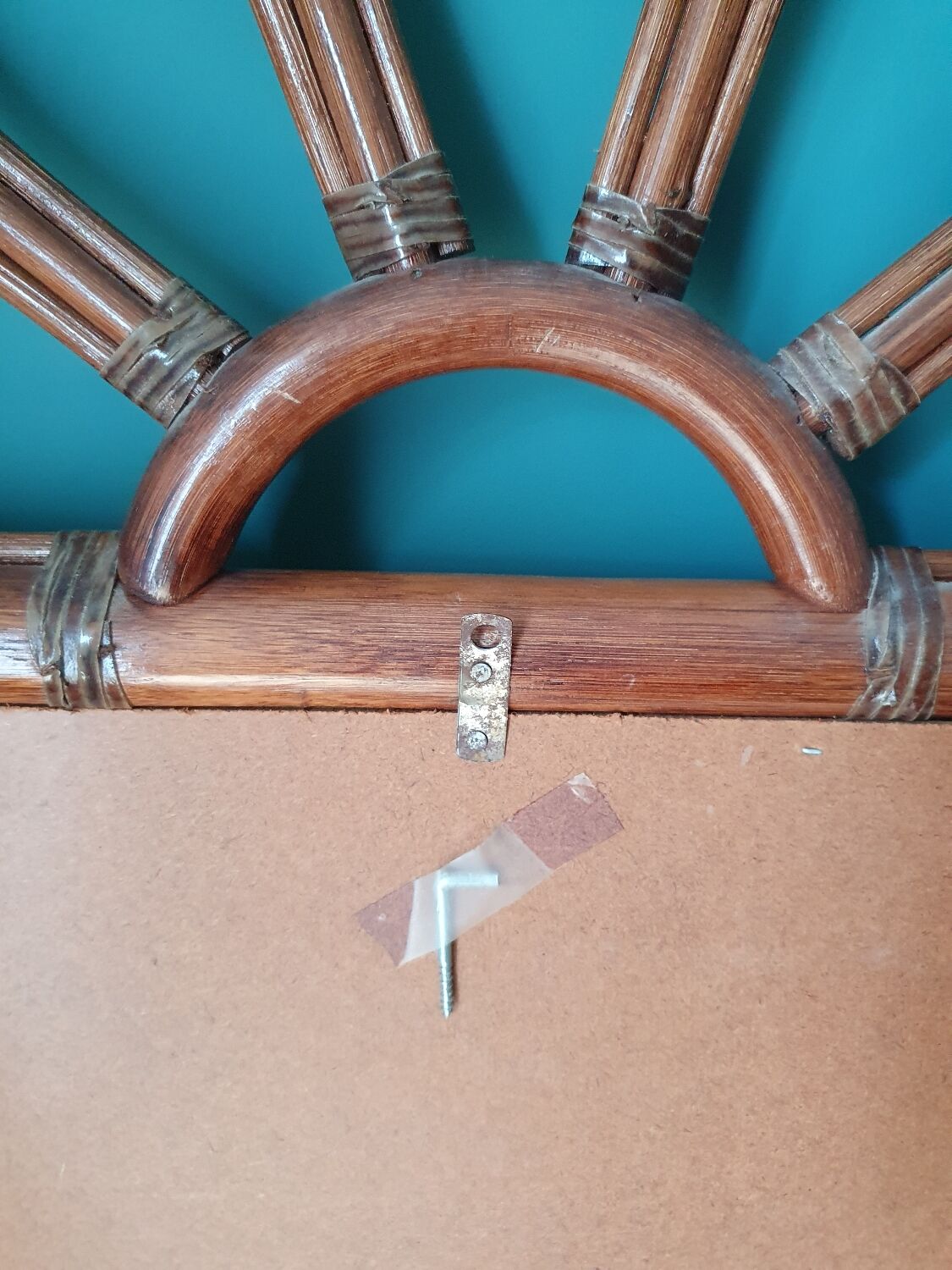 Vintage bamboo mirror