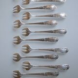 12 silver-plated oyster forks sfam goldsmith
