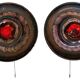 Modernist Scandinavian ceramic art wall lights or sconces, 1960s, set of 2