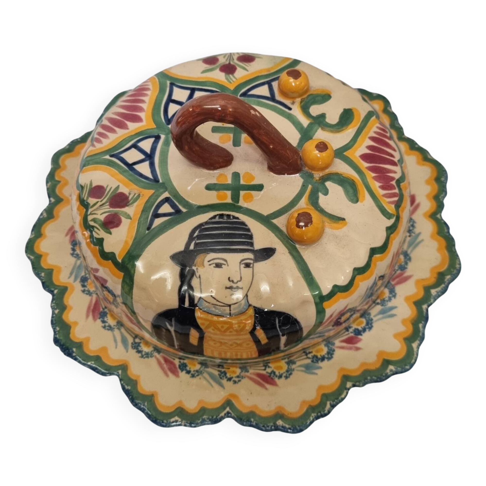 Henriot Quimper Butter Dish 1930