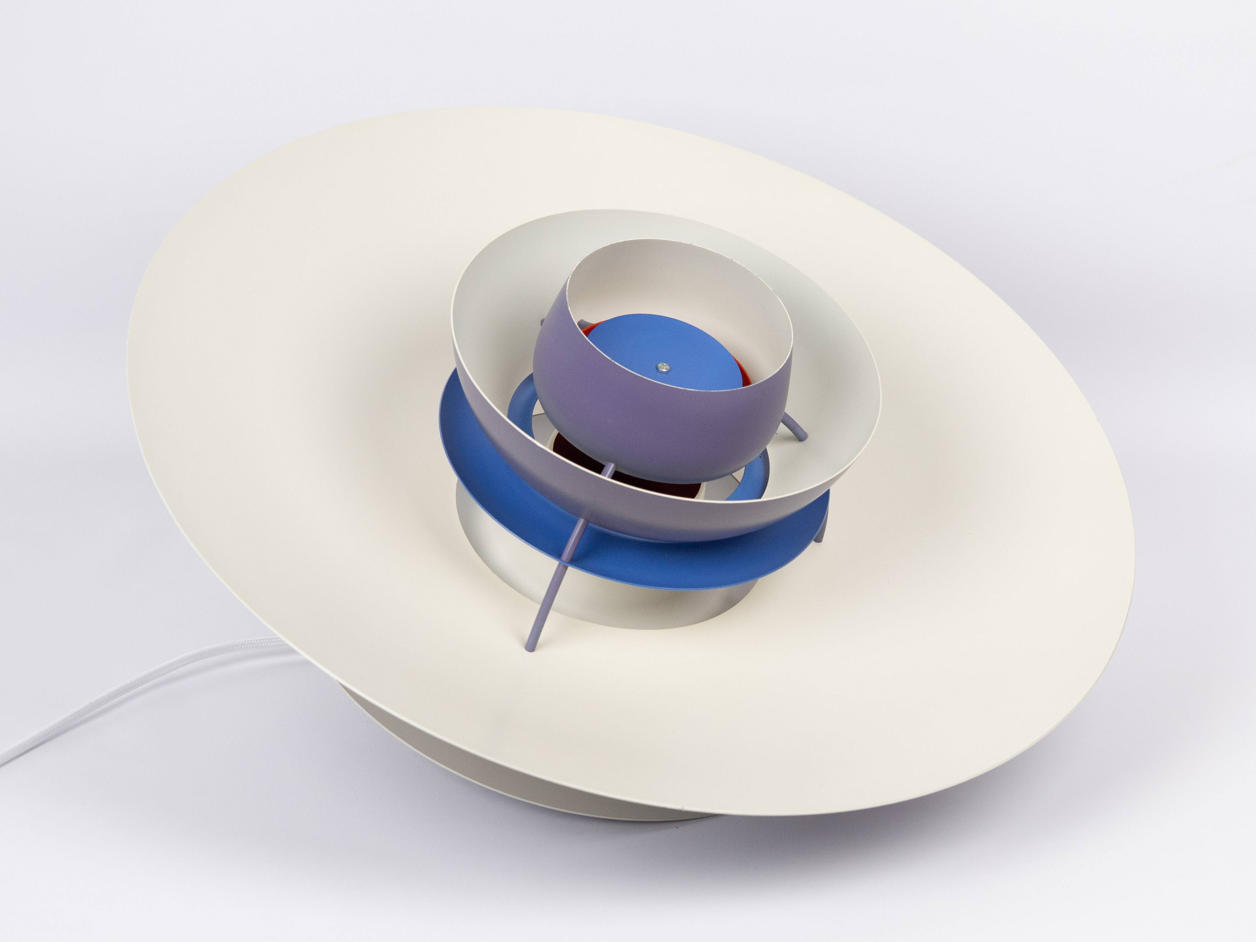 Rare indigo PH 5 pendant lamp by Poul Henningsen, Louis Poulsen, 1958