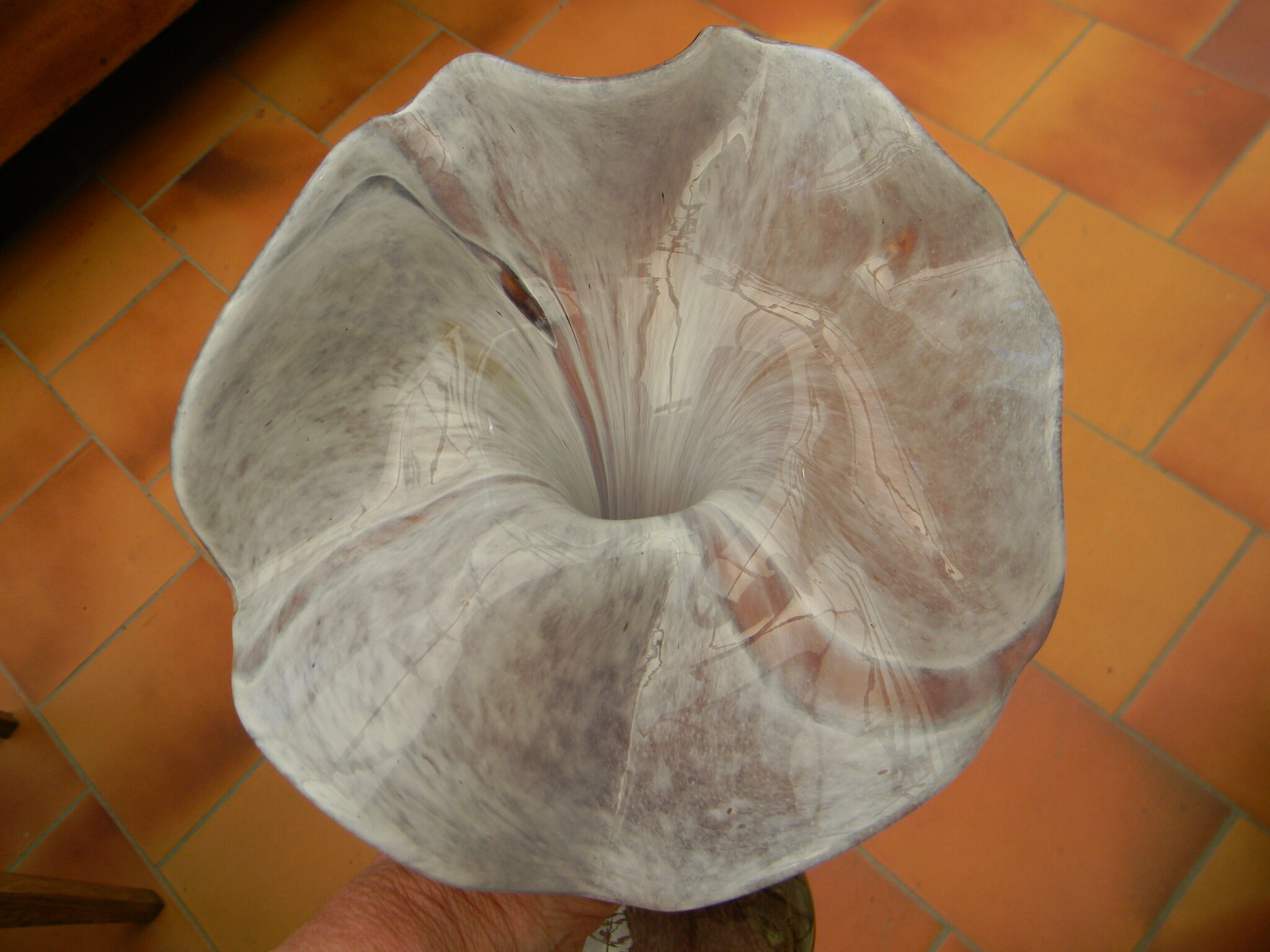 Vase corolle cristallerie de la rochere