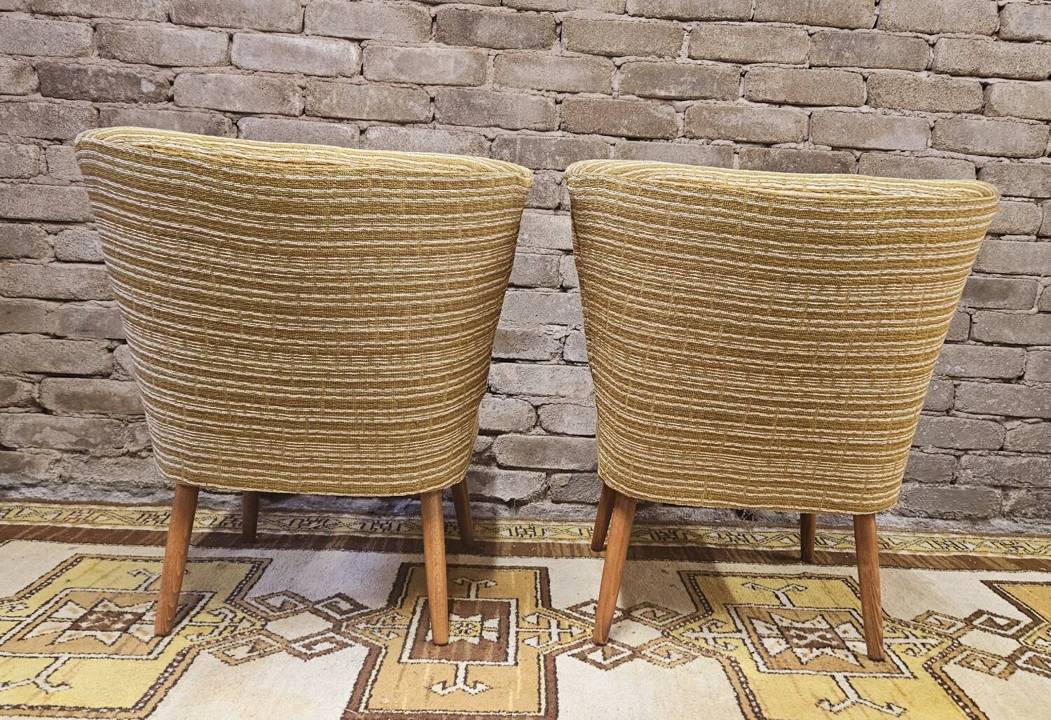 Pair of vintage 1960s cocktail armchairs