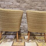 Pair of vintage 1960s cocktail armchairs