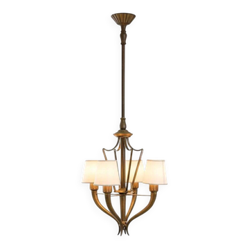Lsutre en bronze Art Déco attribué à Emilio Lancia pour Italo Carlotti, Italie, années 1930
