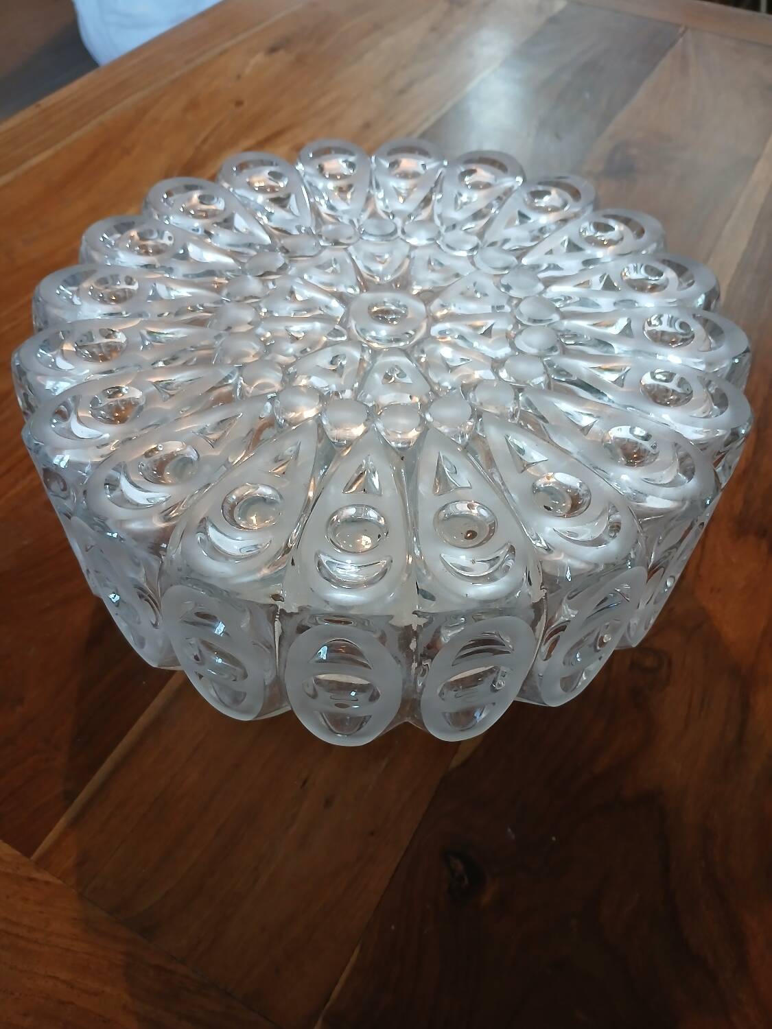 Large vintage glass ceiling light