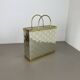 Rare hollywood regency paul evans style bicolor magazine holder, italy 1970