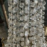 Bronze and crystal hot air balloon chandelier