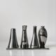 Vases soliflores argent.