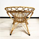 60's rattan shell armchair
