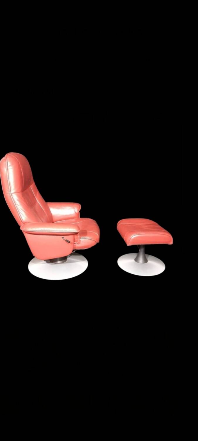 Vintage Swedish armchair and ottoman Anderssons