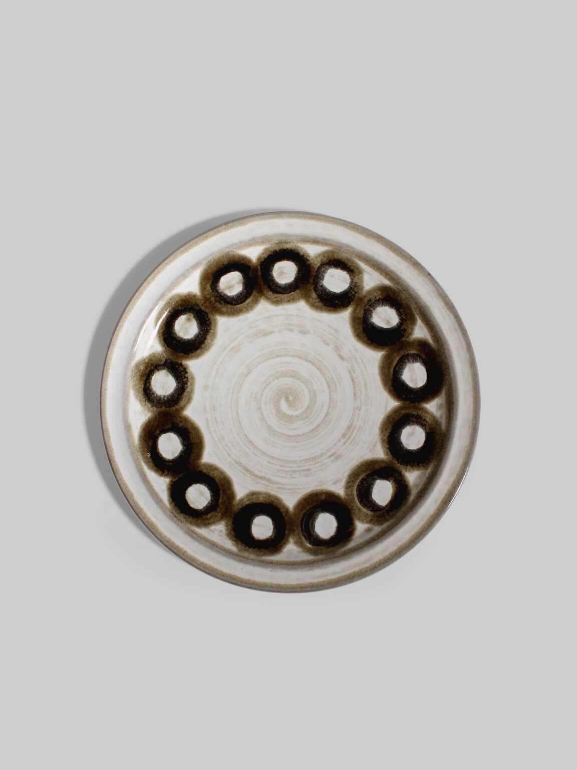 Gerda Heuckeroth Hand-Painted Ceramic Plates Set, For Ceramano, 1960s