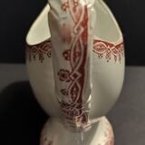 Saucière faience pink decoration brand V in hollow XIXth