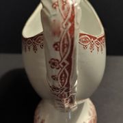 Saucière faïence décor rose marque V en creux XIXème