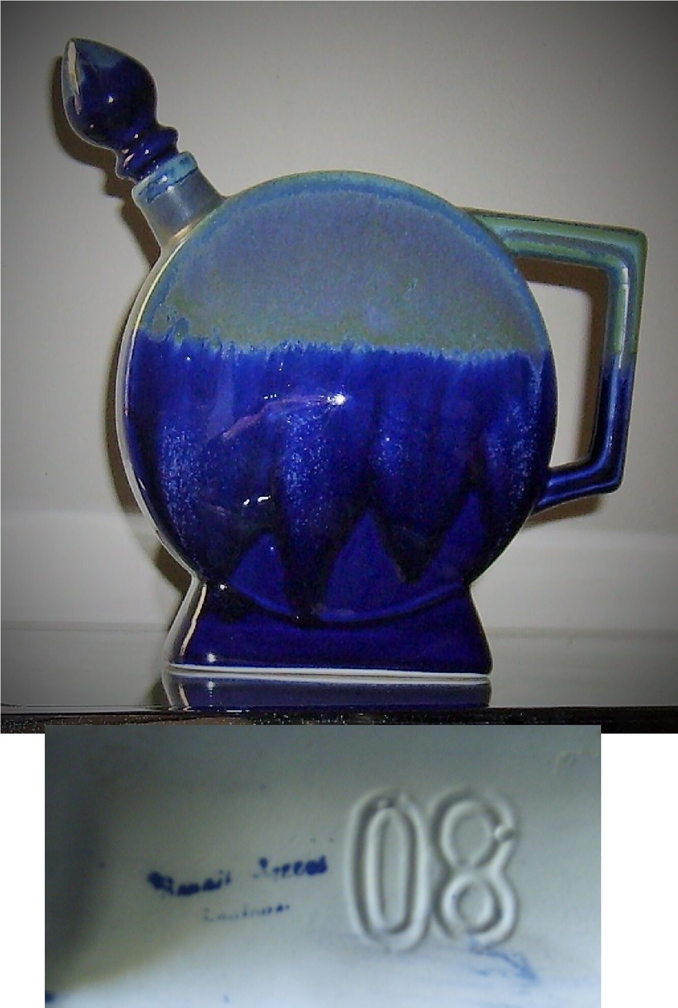 Advertising bottle "denbac" for the serres distillery in toulouse