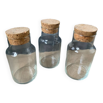 Set of 3 glass jars