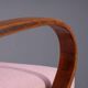 Restored bentwood armchairs by Jaroslav Šmídek, pair, Czechoslovakia, new pink upholstery, 61 × 82 × 81 cm