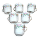 Limoges Haviland set of 6 floral porcelain coffee cups