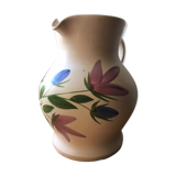 Hand-painted sandstone pitcher