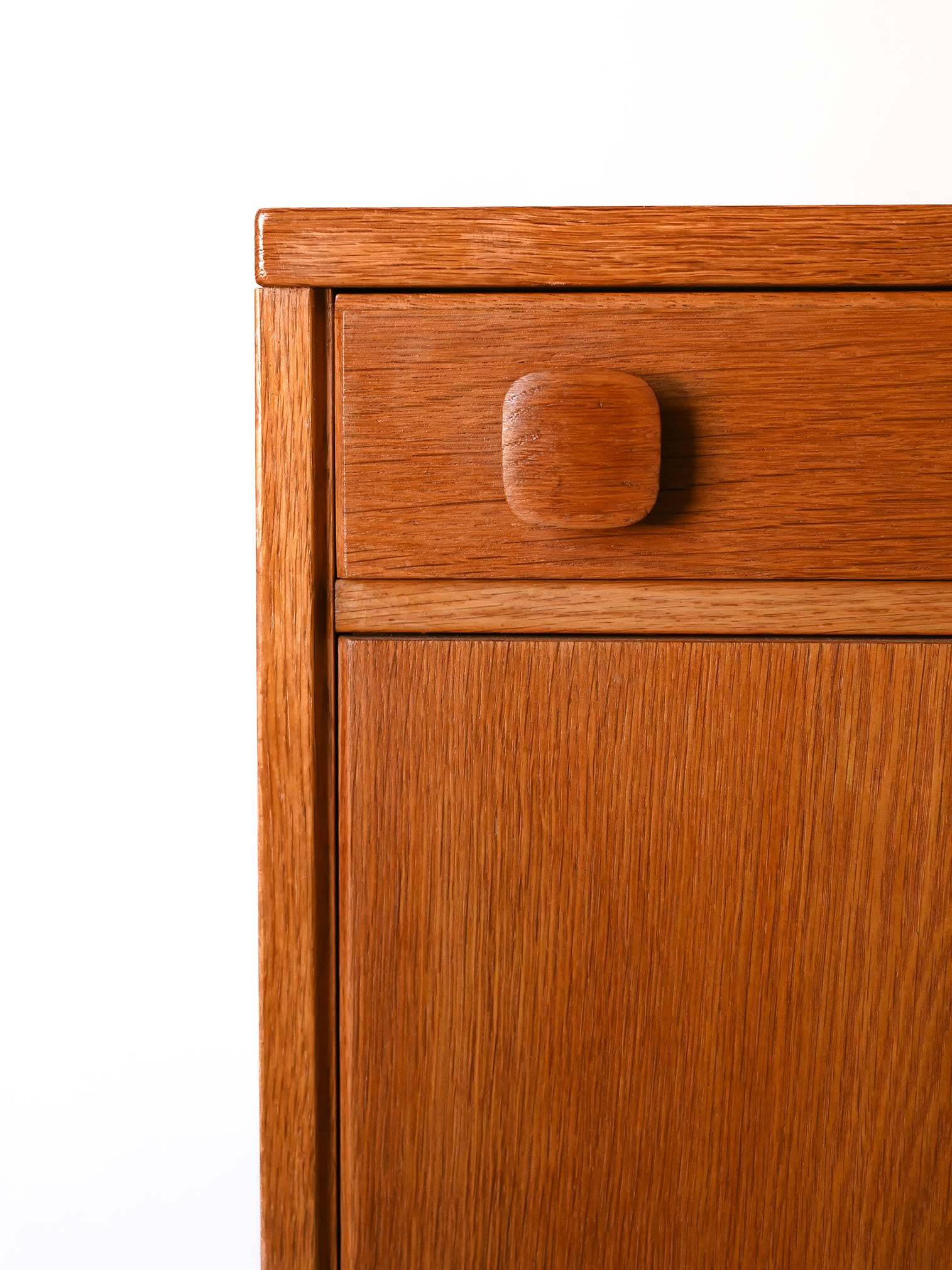 Vintage Scandinavian teak sideboard with black legs, 1950s/60s.