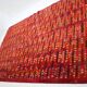 Rare big beautiful abstract design wool hand-made carpet / rug, 1950s