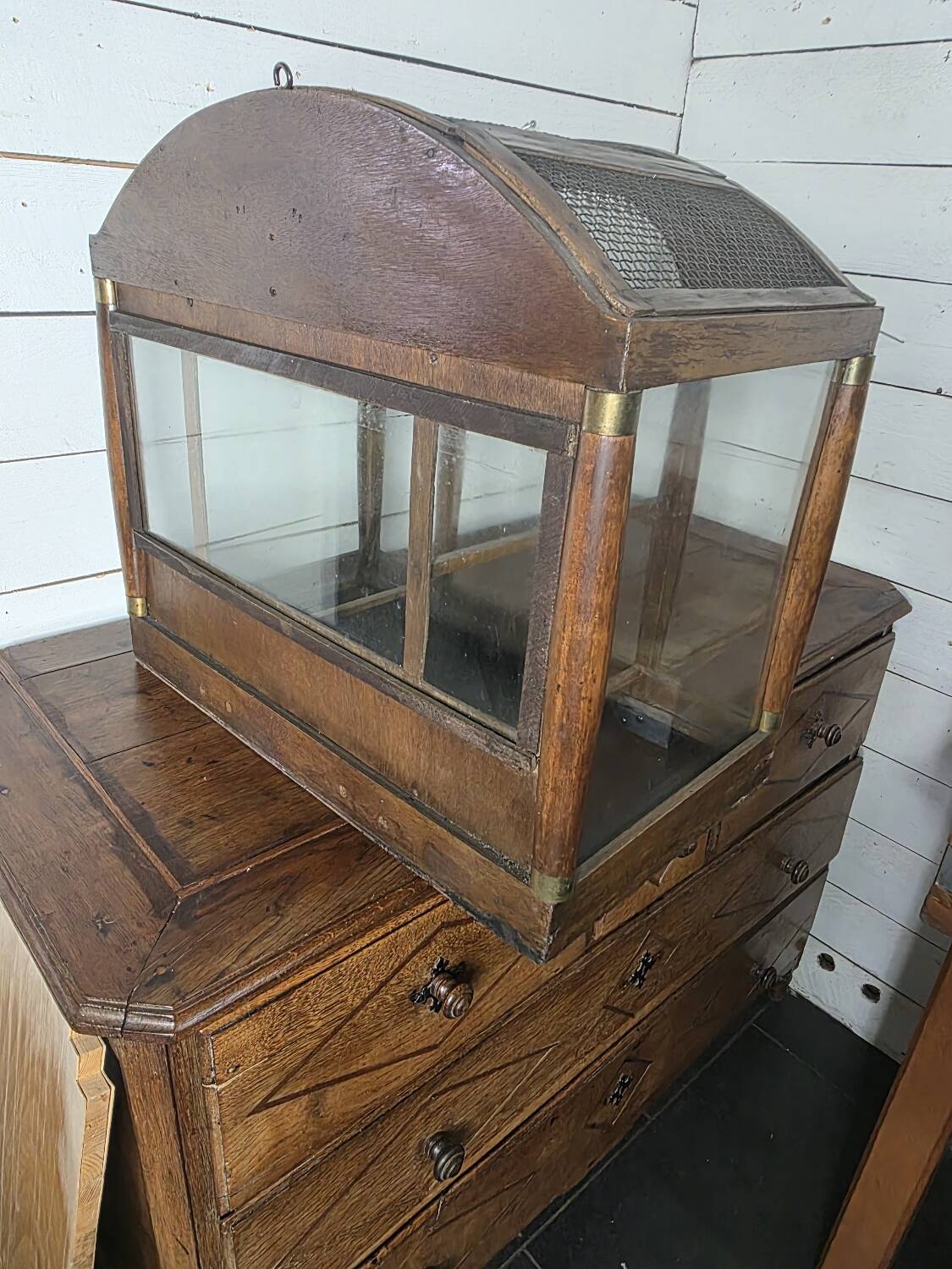 Empire style mahogany birdcage