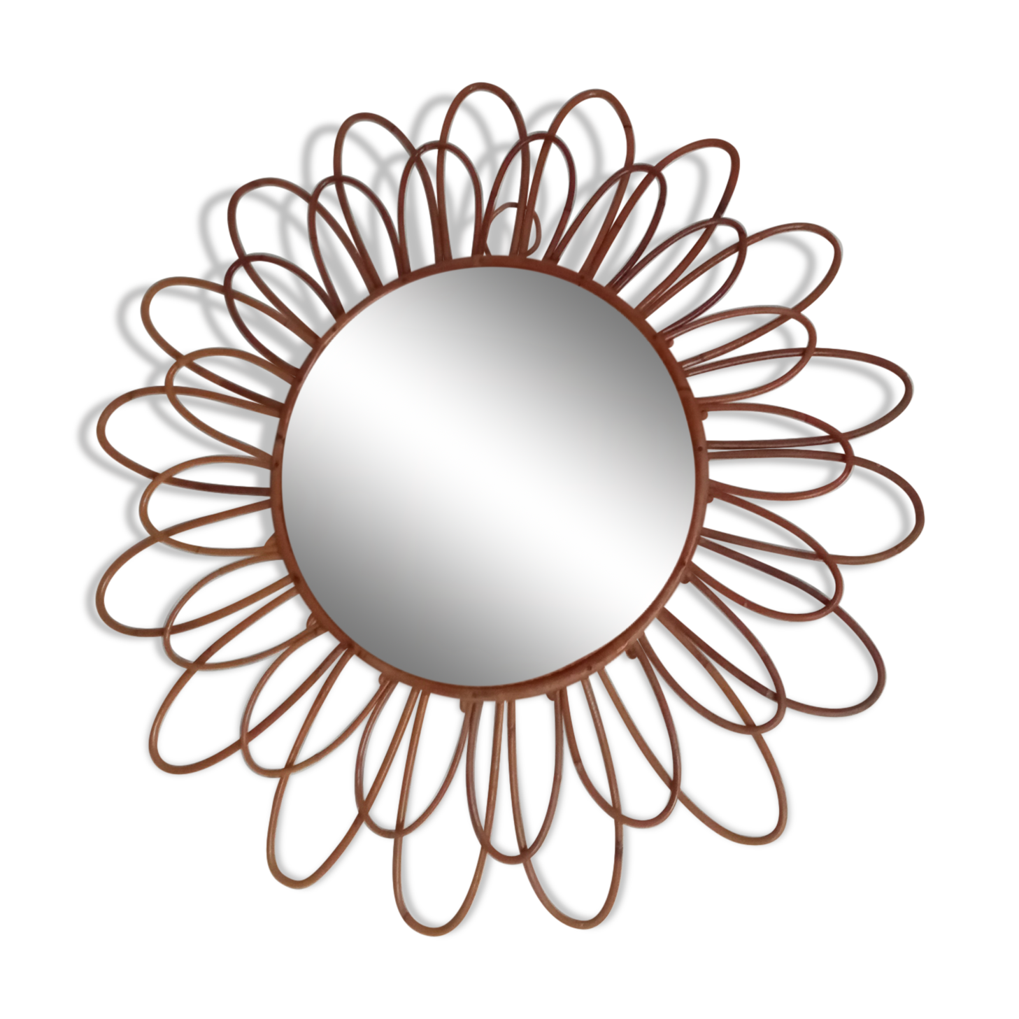 Vintage bamboo mirror 62clm